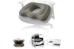 Multifunctional Seat Cushion,Inflatable Donut Pillow-Hemorrhoid Cushion for Tailbone,Post-Surgical Pain,Postpartum Pregnancy,