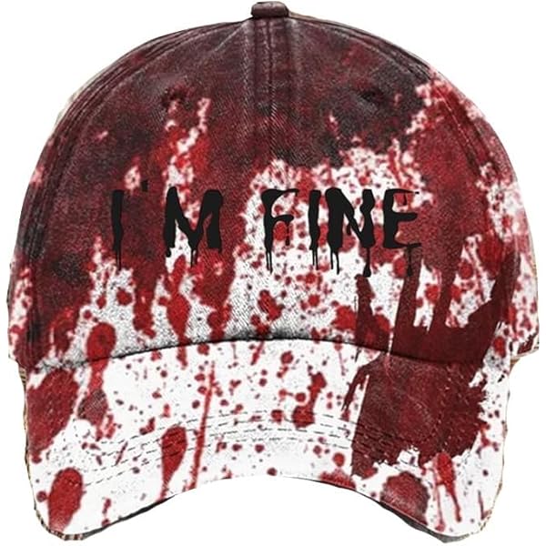 Problem Solved Halloween Baseballkappe - Lustige Blutaufdruck Mütze Für Männer Und Frauen