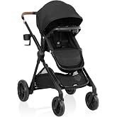 Evenflo Pivot Xpand NXT Stroller (Coal Black) | 8 Modes of Use, Converts to Double Stroller, Infant to Toddler, Has Pramette Mode, Accepts Infant Car Seat (Coal Black)
