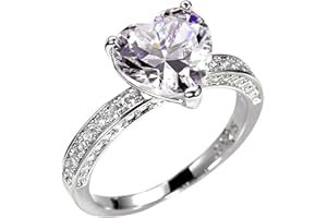 Psiroy 925 Sterling Silver Created Blue Sapphire Filled Promise Ring