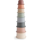 mushie Stacking Cups Toy | Made in Denmark | Ages 10+ Months, Made in Denmark, BPA-Free, Polypropylene Plastic