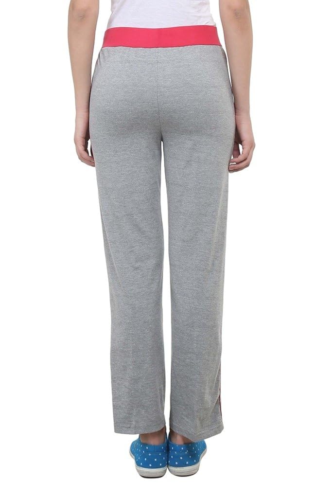 vimal black cotton blend trackpant for women