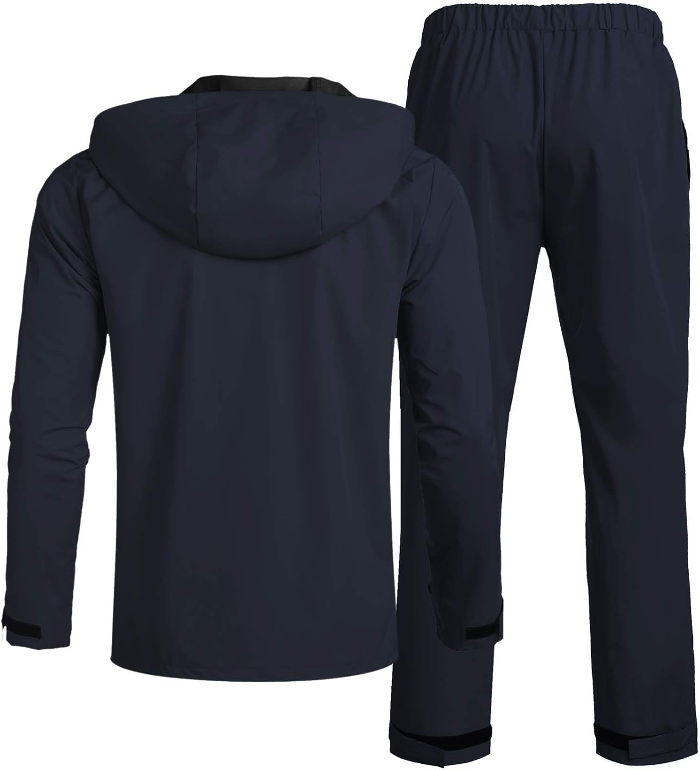 COOFANDY Mens Waterproof Rain Suit With Hood 2 Pieces Lightweight Fishing Camping Rain Jacket: Clothing