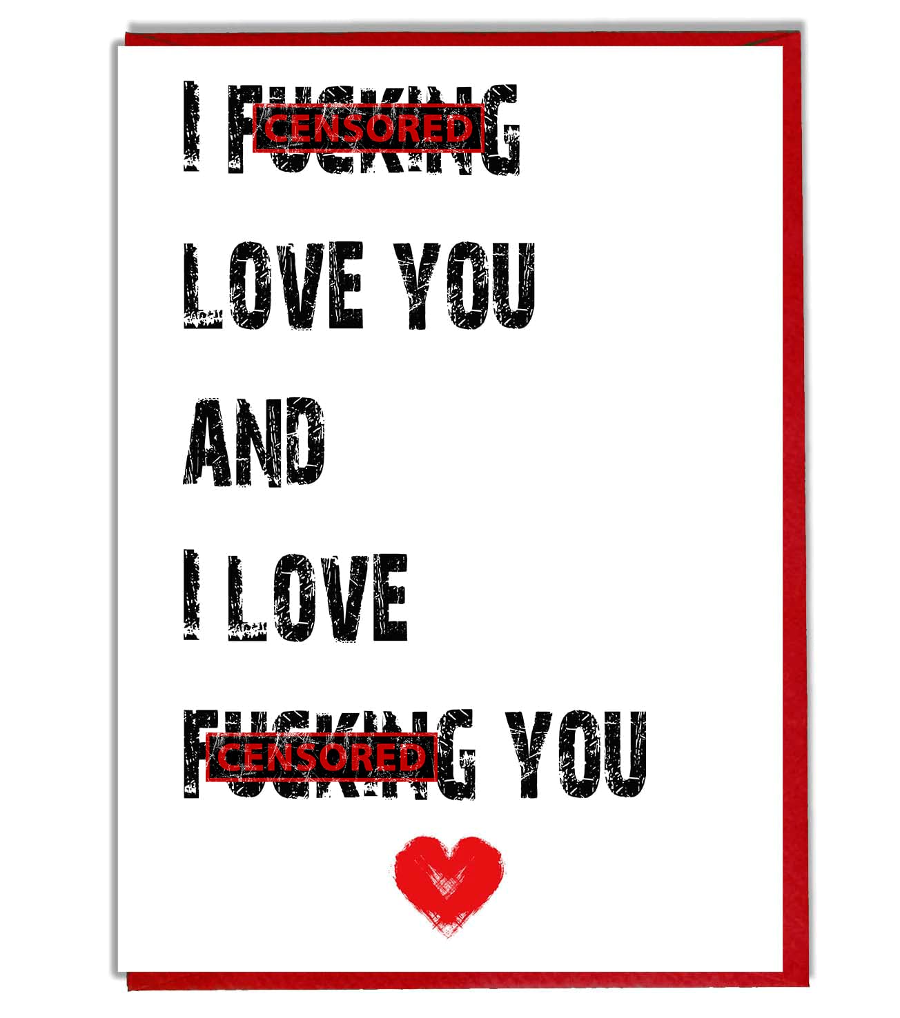 AK Giftshop I Love You Funny Card Valentines - Anniversary - Birthday Card