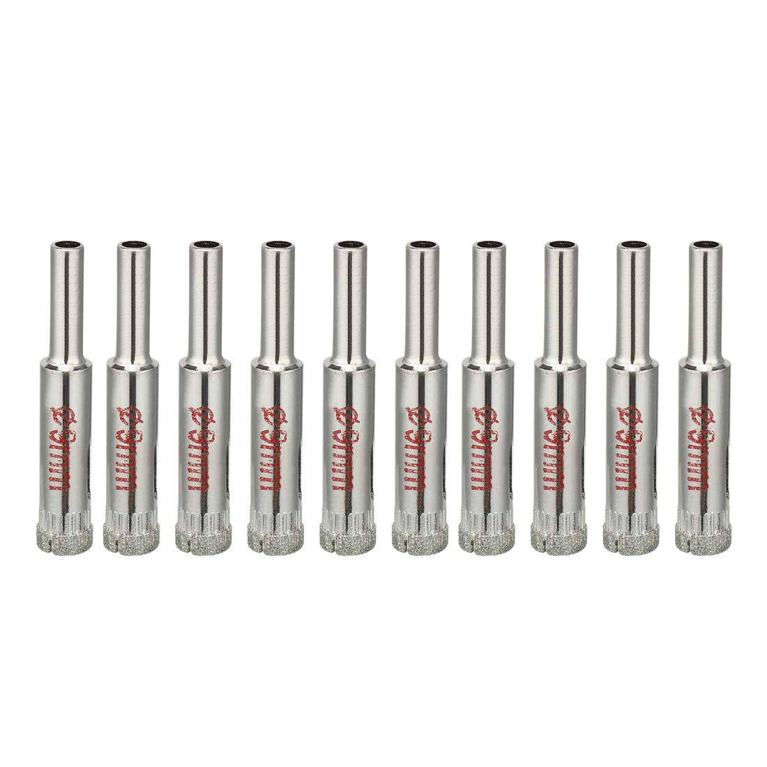 sourcingmap 10PCS 9mm Diamond Coated Hole Saw Drill Bits for Glass Ceramic Tile Marble Rock Porcelain Bottles Pots Brick