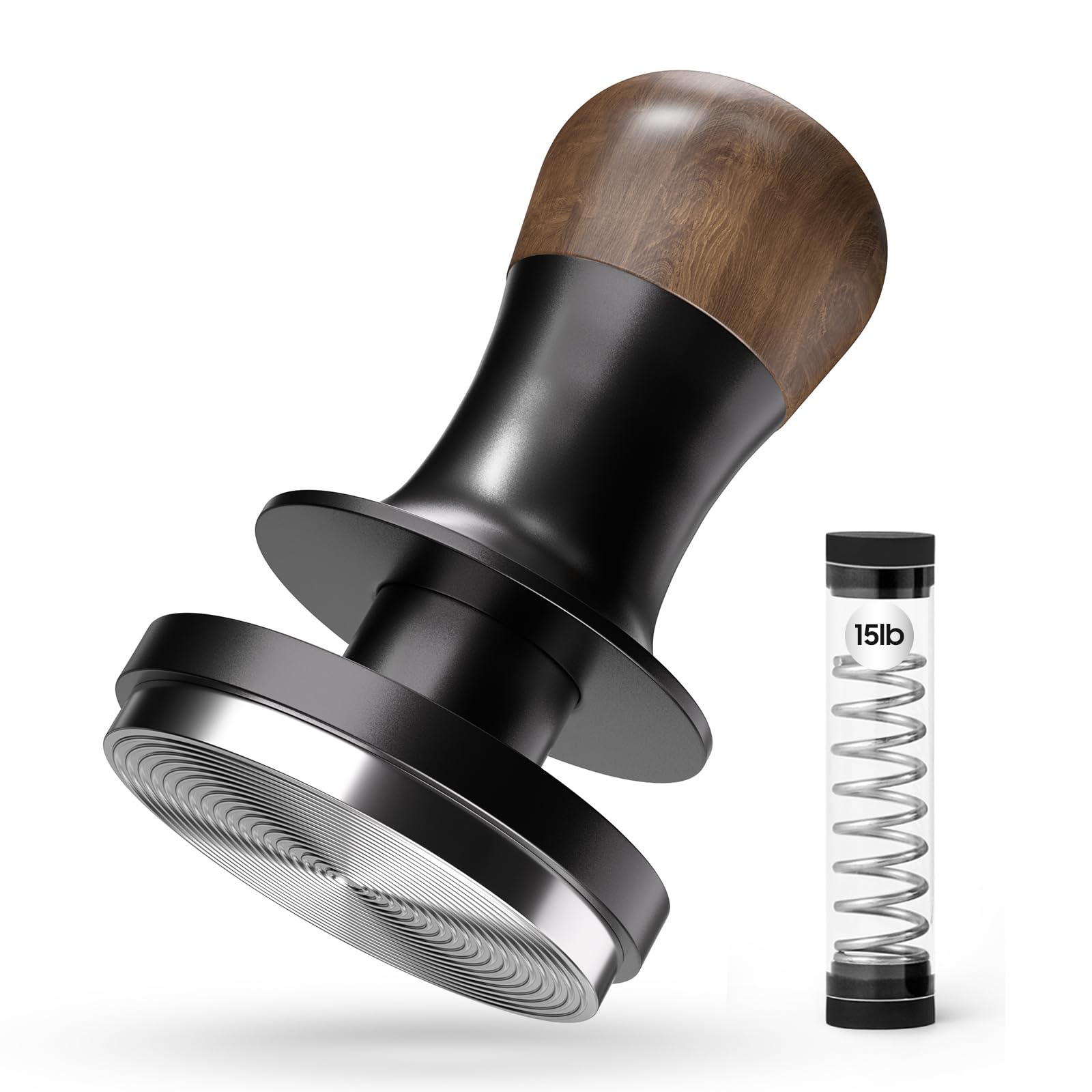 MHW-3BOMBER 58.35mm Coffee Tamper 2.0 with Sound Feedback 30lb/15lb, Espresso Tamper with 3 Spring Loaded, Constant Pressure Barista Calibrated Tamp, Coffee Accessories, Modell: T6172T-OS