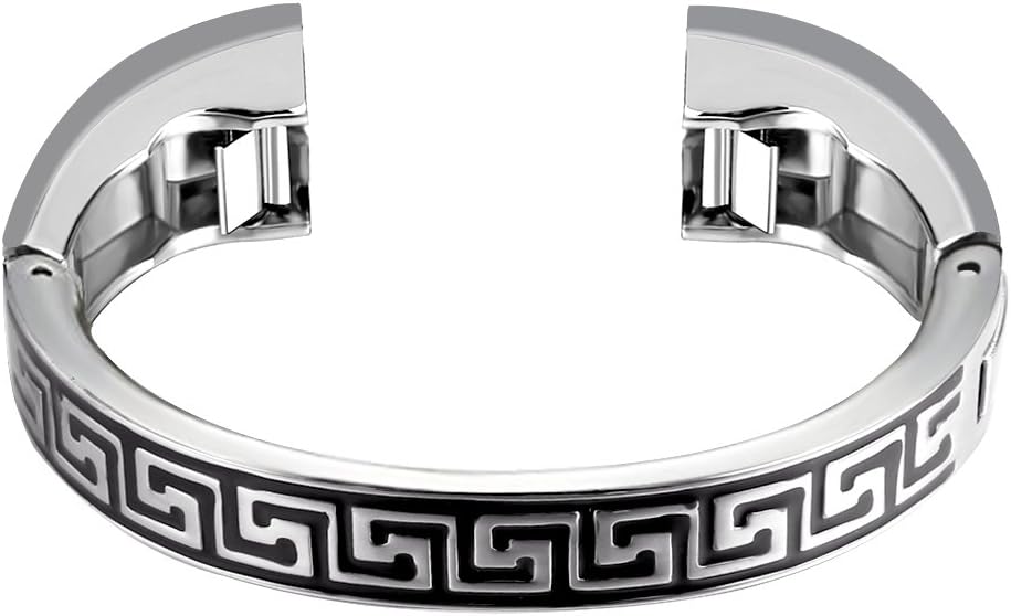 GHIJKL Bands Compatible Fit bit Alta HR and Alta, Replacement Metal Small Large Super Classy Updated Wrist Band Silver Rose Gold