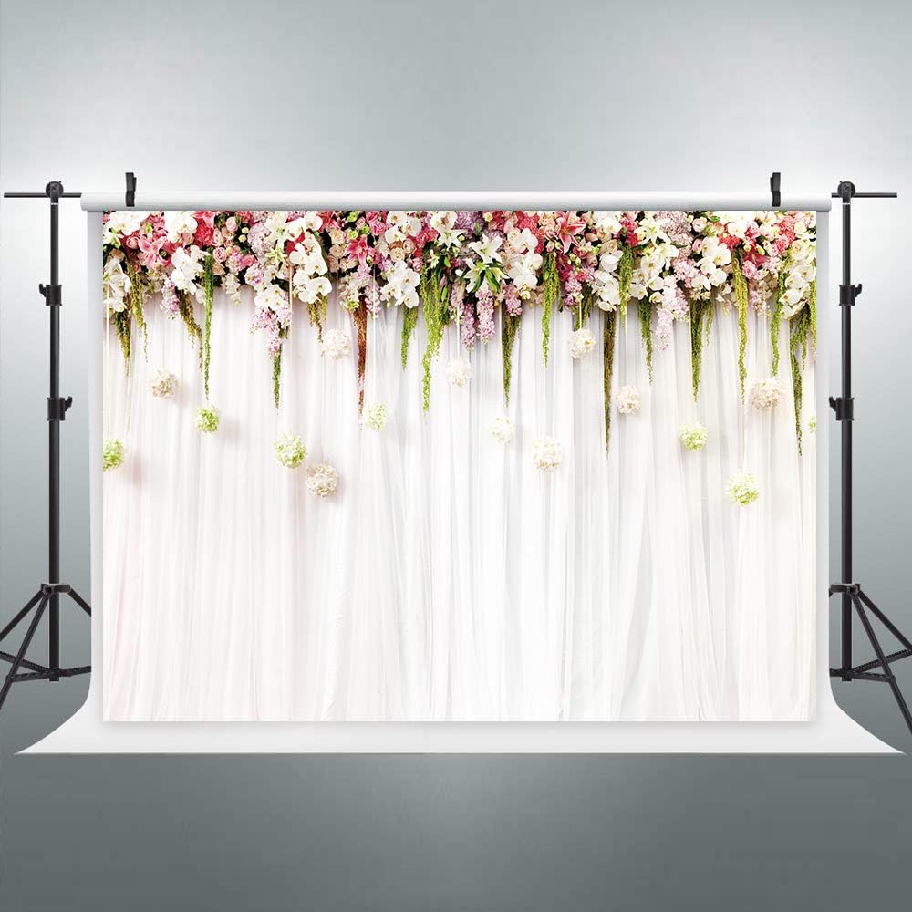 Riyidecor Bridal Floral Backdrop Wedding