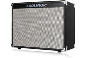COOLMUSIC Electric Guitar Amp 50W Amplifier Practice Home Amplifier Built in Speaker Headphone Jack and Aux Input Includes Gain Low MID HIGH Volume