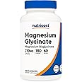 Nutricost Magnesium Glycinate Capsules (180 Capsules, 210 mg Per Serving) - Magnesium Glycinate Supplement for Gentle Absorpt