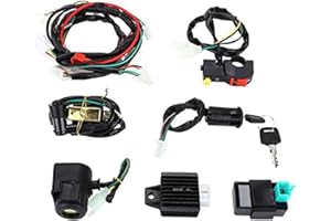 VANSZA Electric Start Engine Wiring Harness CDI Coil Wiring Loom for 50 70 90 110 125CC Quad Dirt Bike ATV Go Kart Dune Buggy