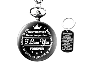 UDANEY Gifts for Brother,Best Brother Gifts，Pocket Watch for Brother, Christmas Gifts for Brother,Birthday Gifts from Sister, Unique Gifts for Brother