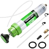 SWANLAKE 500cc Fluid Extractor &amp; Fill Pump, Automotive Fluid Pump Extractor, Oil Change Pumps with 23'' Long Hose, 2PCS 12'' Extension Tubes, Suction Pumps for Lawn Mowers Cars