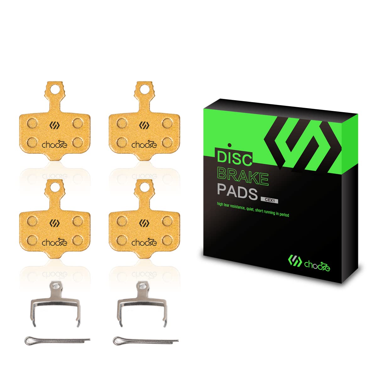 Chooee 2 Pairs Disc Brake Pads for Sram Avid Elixir 1 3 5 7 9 R ER CR Mag Level TL T Sram XX X7 X9 XXWC DB1 DB3 DB5 Semi-Metallic