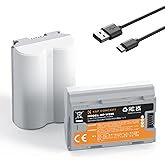 K&F CONCEPT 2400mAh NP-W235 Battery, 2-Pack USB-C Fuji XT5 Battery with 2.5H Fast Charging Compatible with Fujifilm X-T5, X-T4, X-S20, X-H2, X-H2S, GFX 100S, GFX 50S II