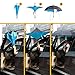 Rainlax Inverted Umbrella Double Layer Windproof Anti UV Protection Umbrellas for Car Rain Outdoor with C-Shaped Handle(Blue)