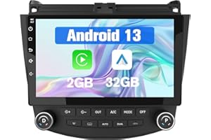 J JUNSUN Car Radio Stereo for Honda Accord 2003 2004 2005 2006 2007,Built-in Carplay/Android Auto 10 inch Head Unit 2G RAM 32G ROM with WiFi GPS Navigation DSP Bluetoot