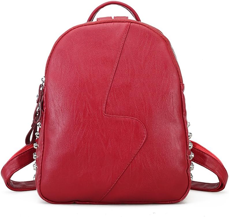 Mini Backpack Purse Anti-theft Leather School Red Backpack fashion For Women and Grils by Alovhad