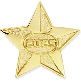 PinMart 2026, 2027, 2028, 2029 Gold Color Plated Star Pin