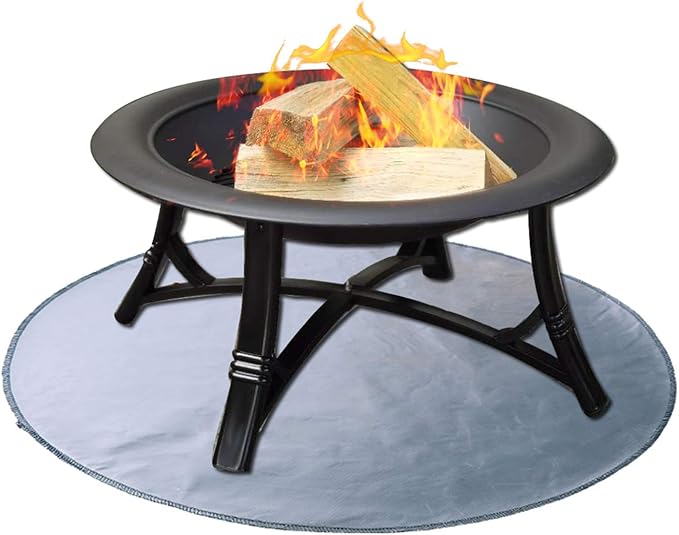 Uterstyle Fire Pit Mat, Round Grill Mat for Ground, Patio, Deck, Lawn