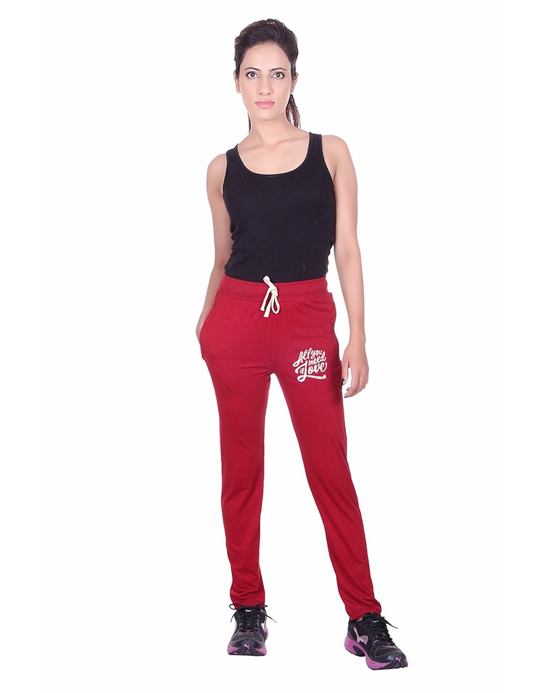 dfh women's tapered track pants