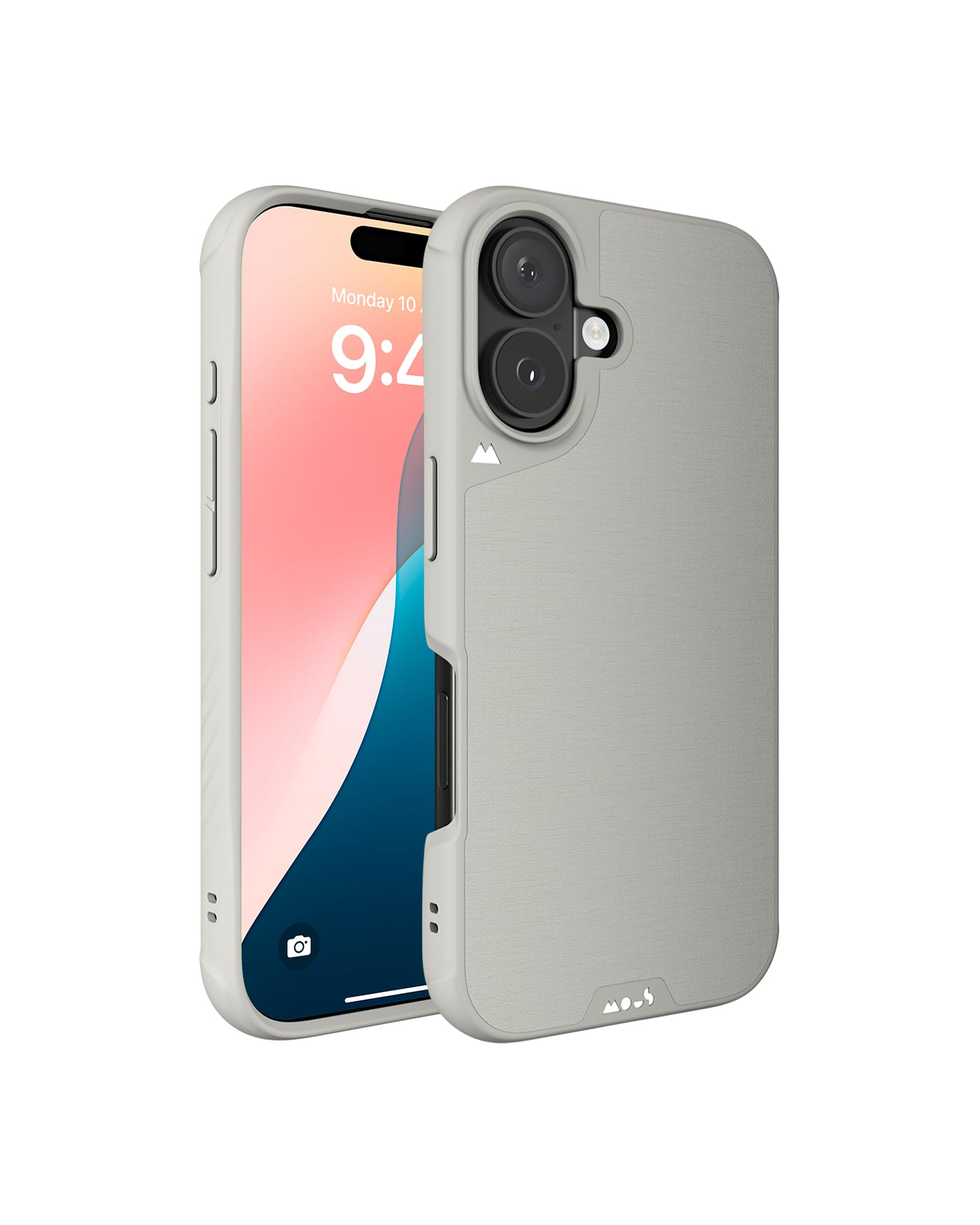 Mous for iPhone 16 Plus Case MagSafe Compatible - Limitless 6.0 - Stone - Protective Shockproof Phone Cover