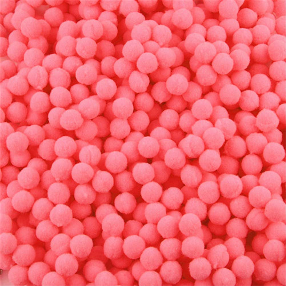 500 Pack Fluffy Pom Poms for Craft,High Density Pompoms Balls for DIY Crafts Jewelry Making Hair Accessories Clothing Hat Embellishment 10mm,Watermelon