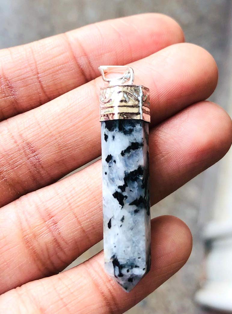 crystalmiracle Rainbow Moonstone Gemstone Pendant Crystal Fashion Gift Wellness Energy Metaphysical Handcrafted Accessory