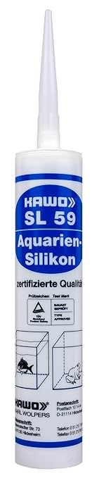 KAWO SL 59 Aquarien-Silikon, essigsäurehärtend, VSG geeignet, 3er-Set, schwarz