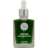 Spa Bar Restore Anti-Aging Facial Oil, 1 fl oz (30 ml) Lightweight Hydrating Face Oil for Radiant Glow, Helps Smooth the Look of Fine Lines, No Added Fragrance, Vegan & Cruelty-Free, Made in USA