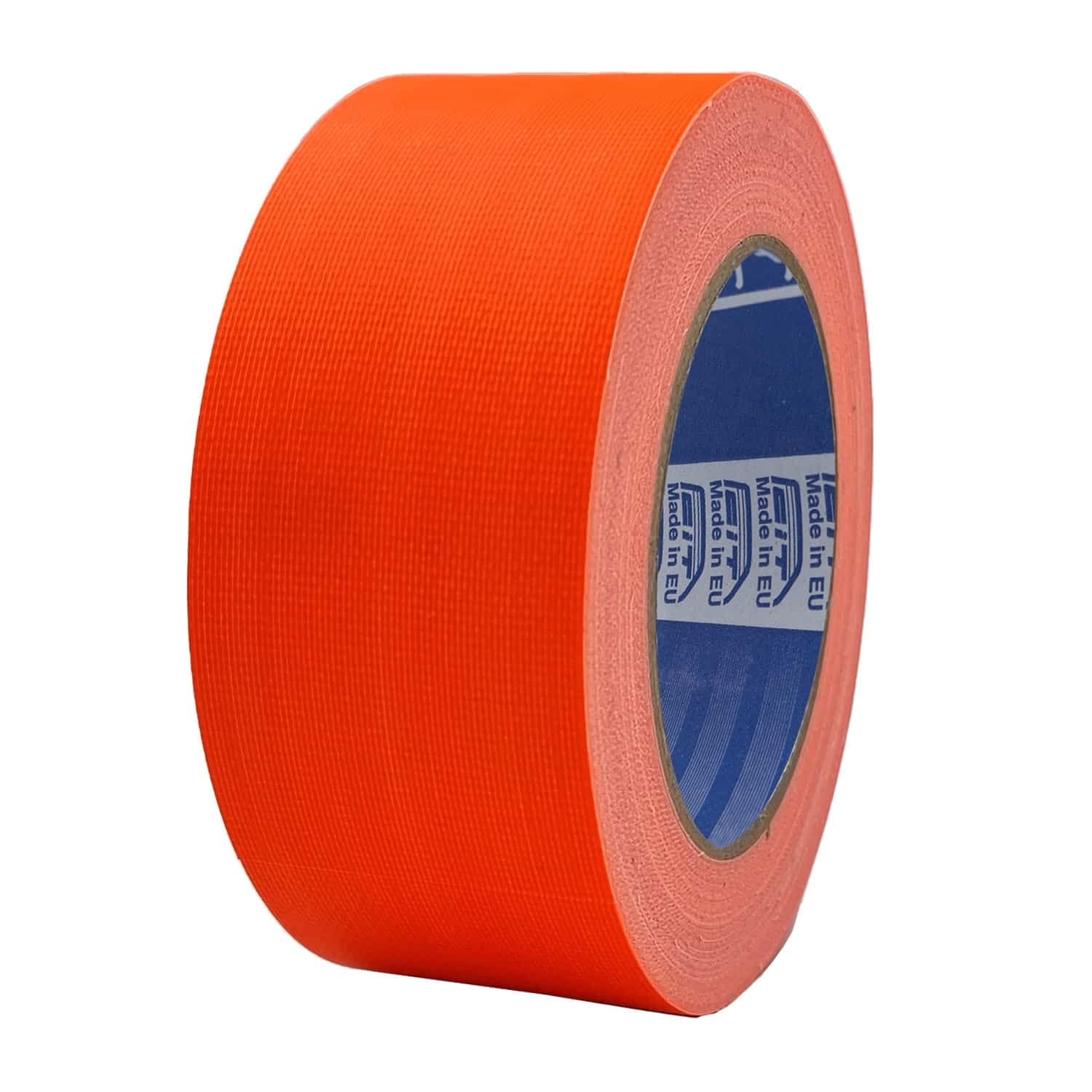 ACIT Orange Fluo Canvas Tape, 50 mm x 25 m, Reinforced Canvas Tape, Duct Tape, Orange Fluorescent American Canvas Tape, Repairs, Fixing and Packing