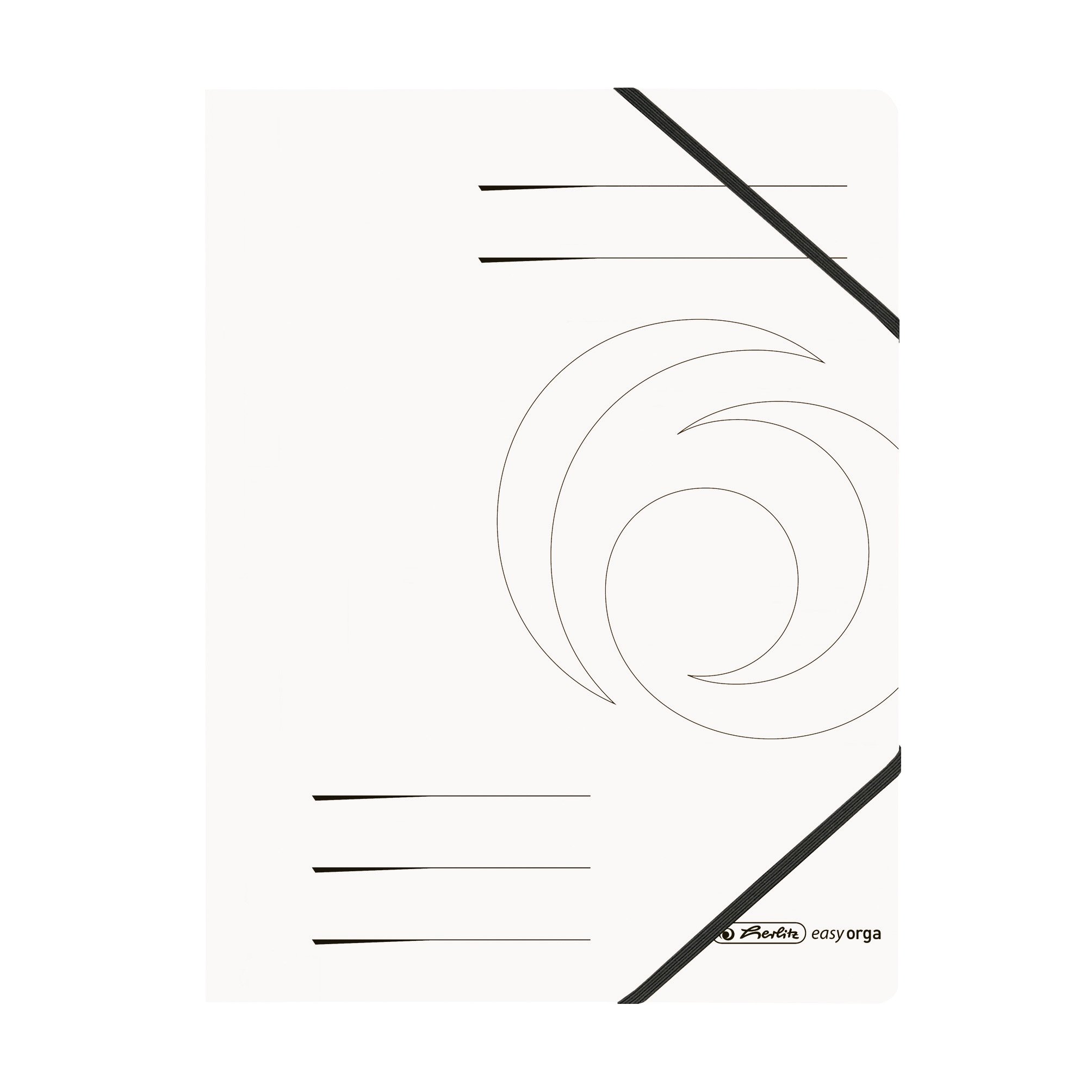 Herlitz A4 Colorspan Elastic Folder - White (5 Pieces)