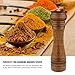 Pepper Grinder - 8 inch Pepper Mill Oak Wooden Pepper Mill Grinder Refillable Grinder Pepper with Ceramic Grinding Mechanism Adjustable Coarse to Fine (1 Pack)
