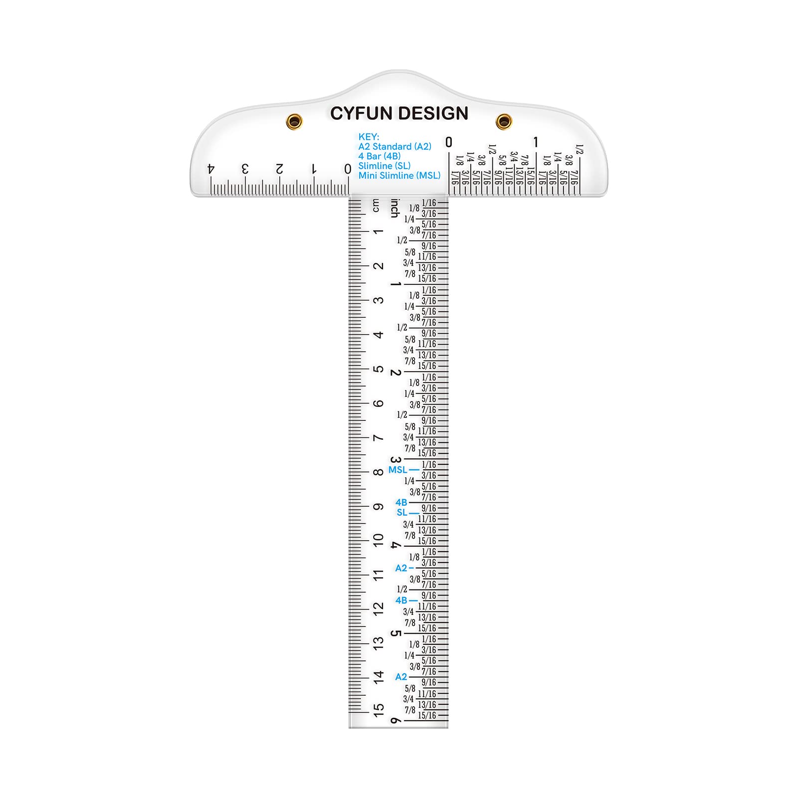 6 Inch Acrylic Clear T-Square, 1 Pack - Transparent T Ruler for Crafting, Drafting & Layout Work