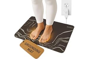 GAYA Grounding Mat for Feet, Sleep Improvement, Back Pain Relief, Muscle Relaxation & Stress, Earthing Pads for Bed, Ground for Desk, Earth Mats, Bedding Pad (24''X16'')