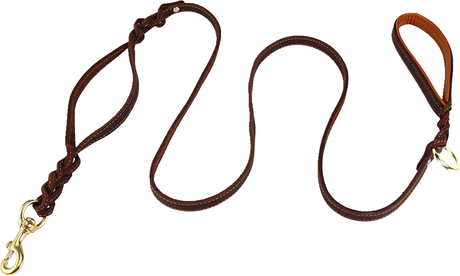 JYHY Leather Dog Leash with Double Handle - Image 3