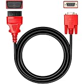 Main Cable Fit for XTOOL D5, D5S, D6, D6S, D7, D7S, D8S, IP508, IP508S, IP608, IP616, IP819 OBD2 Diagnostic Scanner 16-Pin Male to 15-Pin Male Replacement Test Cable Adapter Connector - 5ft/150cm