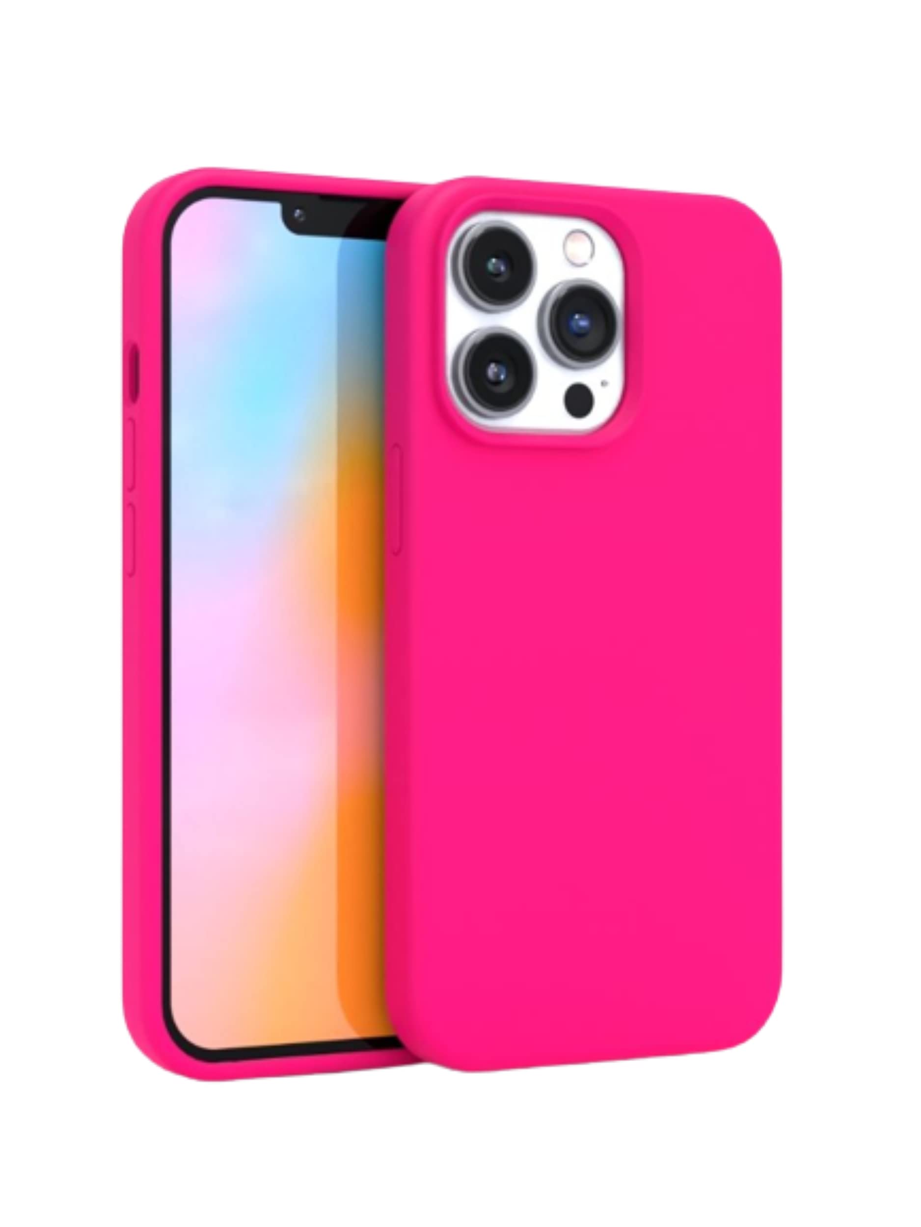 FELONY CASE - iPhone 14 Pro Max Case - Stylish Neon Pink Silicone Phone Cover - Wireless Charging Compatible, 360° Shockproof Protective Cases for Apple iPhone 14 Pro Max — image 1