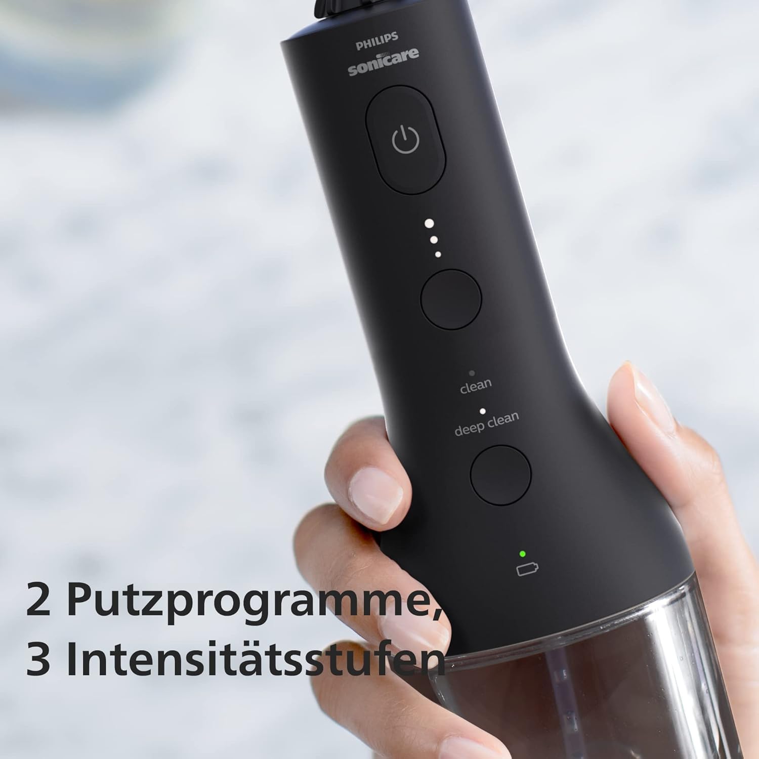 Philips Sonicare kabellose Power Flosser Munddusche und DiamondClean 9000 elektrische Zahnbürste – Saubere Zähne, sauberes Zahnfleisch und Plaque-Entfernung, schwarz (Modell HX3886/43) 5