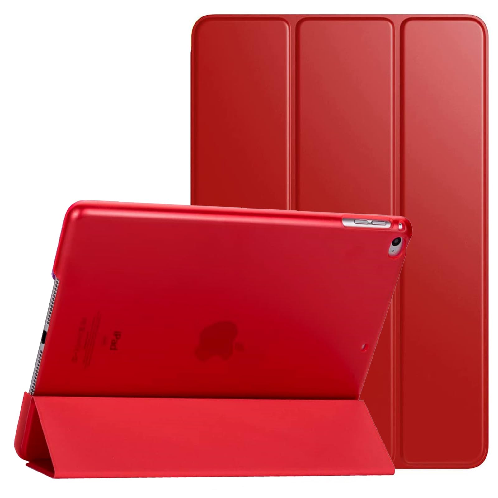 For Apple iPad 9.7 2018 6 Gen A1954 A1893 Smart Magnetic Stand Case with Automatic Wake/Sleep (Red)
