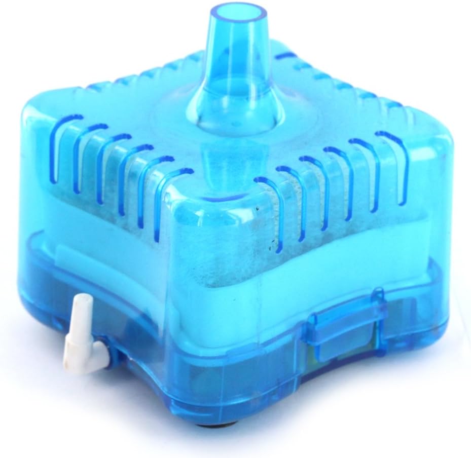 Small Aquarium Fish Tank Corner Filter Air Pump Kit 9 x 8cm (Blue