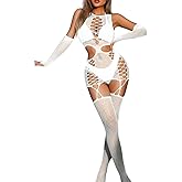 Kaei&Shi Sexy Outfits, Criss Cross, Hollow Out, Sheer Mesh Jumpsuit