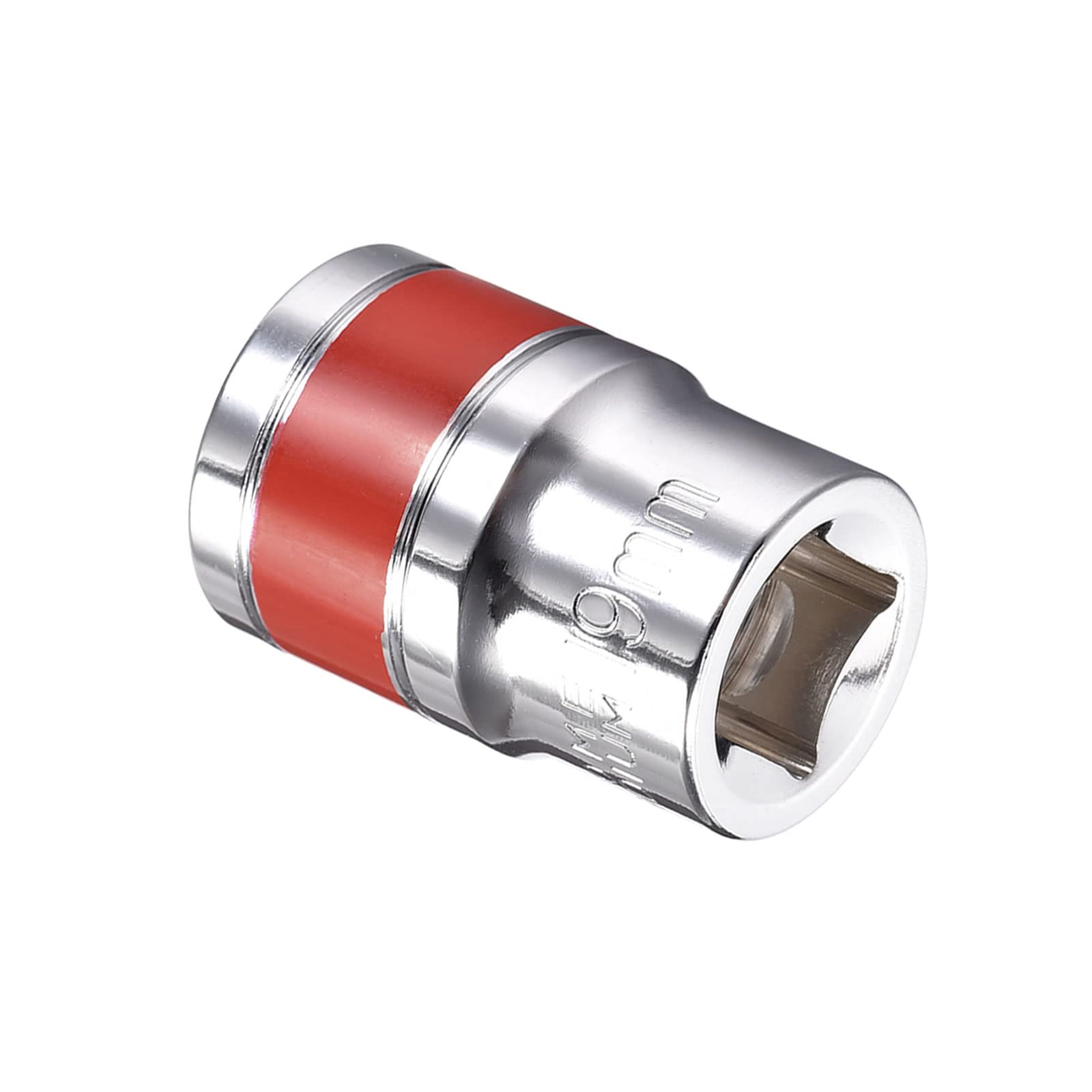Kozelo 6 Point Shallow Socket - [1/2 Inch x 19mm] Square Drive for Car Mechanical Equipment Repair Use, CR-V Steel Metric Sizes with Red Band