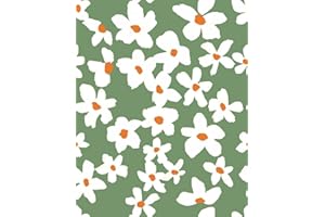 Walwall Peel Stick Flower Wallpaper Self-Adhesive Wardrobe Door Decals Retro Bohemian Floral & Leaf Contact Paper Wall Decora
