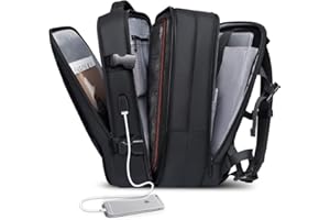 Mochila de Viagem Expansivel Masculina Feminina, Mochila Para Notebook Executiva Impermeável Reforçada Cabo USB,Mochilas Trabalho Escola Viagens Presente