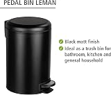 WENKO Leman Easy Close Pedal Bin 12 L Black view 3