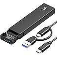 Xiaobi M.2 NVMe SSD Enclosure, Tool-Free Installation, USB 3.2 Gen 2 (10 Gbps) to NVME M-Key/(B+M) Key PCIe NVMe Adapter Supp