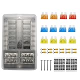 32V Plastics Cover Fuse Box Holder M5 Stud With LED