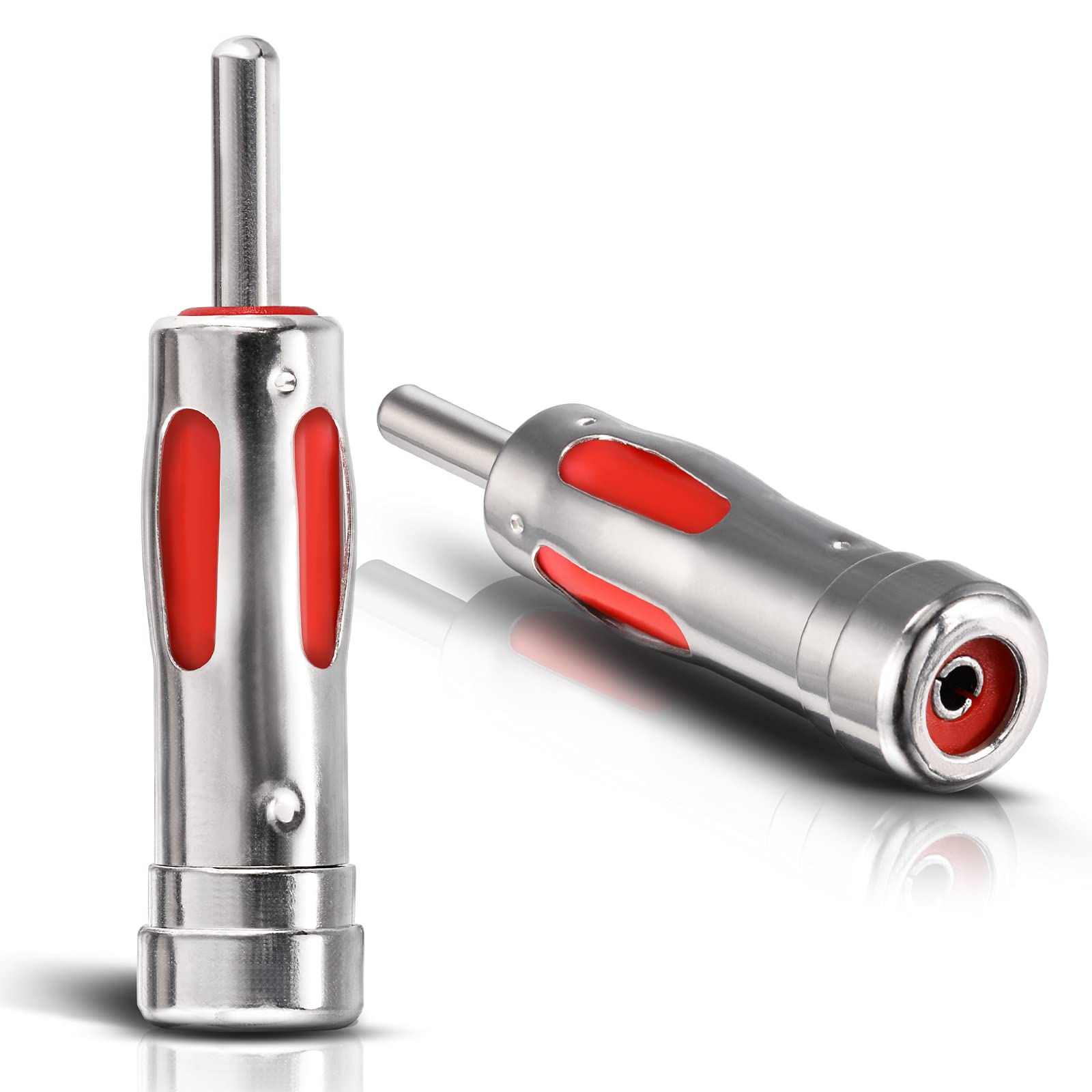 Eightwood DAB Aerial Adapter Din Male to ISO Female Adapter 2pcs for FM Aerial DAB Car Aerial Radio DAB Antenna AM/FM Aerial Radio Handfunk Car Radio Antenna