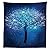Apartment Decor Tablecloth Wedding Theme Save the Date An Invitation Card with a Magic Tree Illustration Dining Room Kitchen Rectangular Table Cover Blue